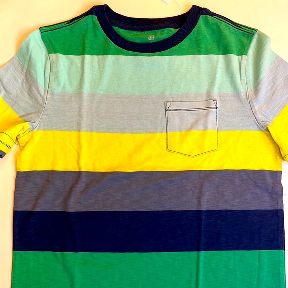 Gap Kids Striped Short Sleeve Ringer T-Shirt New With Tags Boys Large - Picture 1 of 7
